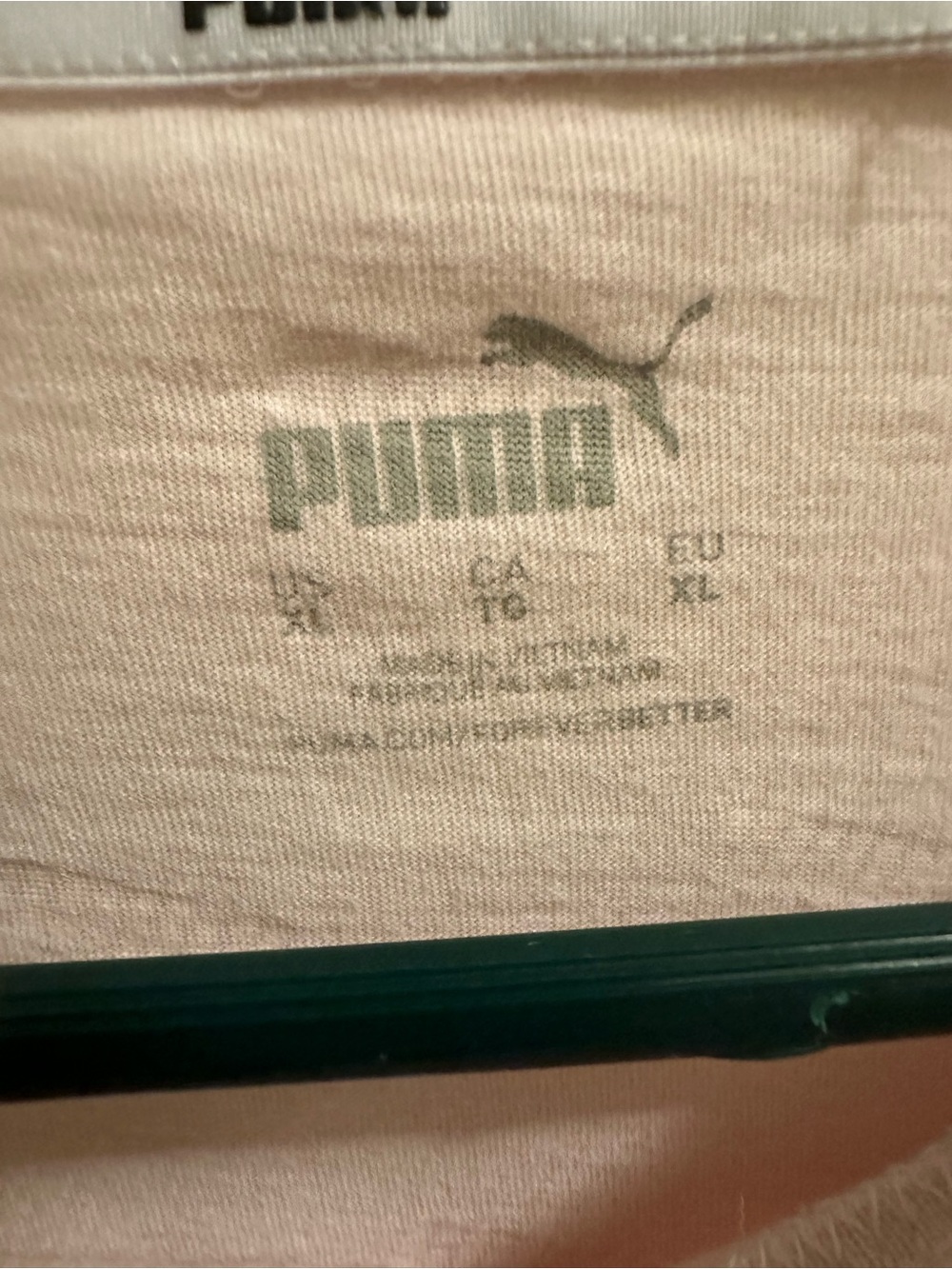 Puma Men's Pale Pink All-Over Logo Short Sleeve Tee - Picture 2 of 6